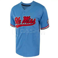 Maillot de baseball personnalisé en polyester, col en V, vêtement de sport respirant, impression par sublimation, uniforme d'équipe en gros