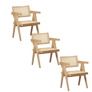 Arm <b>Dining</b> <b>Chair</b> with solid wood material and Rattan Indoor Furniture for Restaurant and hotel modern classic style Wholesale - Product Image 6