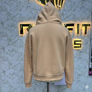 เสื้อมีฮู้ดแบบซิปเต็มตัวผ้าคอตตอน100% โอเวอร์ไซส์เสื้อครอปแบบรูดซิปรูดซิปรูดซิปขึ้นโลโก้ออกแบบได้ตามต้องการ - Product Image 6