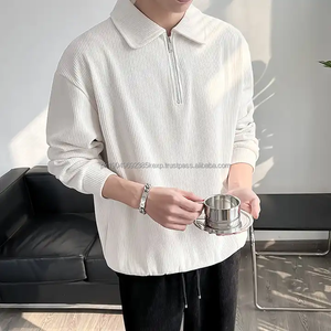 Logo personnalisé brodé impression numérique hiver hommes demi fermeture éclair polaire surdimensionné luxe pull à capuche - Product Image 5