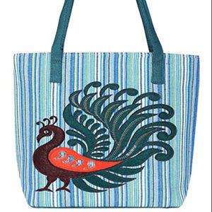 Artesanías de alta calidad, bolso de hombro informal de gran tamaño con estampado de yute para mujer, bolsos de diseño de moda únicos - Product Image 1