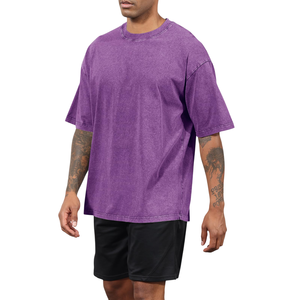 T-shirt vintage surdimensionné personnalisé pour hommes, T-shirt vierge à manches courtes délavé à l'acide pour un style rétro audacieux T-shirt streetwear délavé - Product Image 4