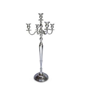 Silver Plated Metal Aluminum <b>Candelabra</b> for Wedding and Christmas Tabletop Decoration Handmade Floor <b>Candelabra</b> - Product Image 2