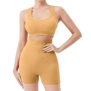 Sujetador con conjunto corto de alta calidad Sexy para mujeres adultos PARA GIMNASIO Y YOUGA Sujetador deportivo de alta calidad para primavera y verano CON CORTO - Product Image 1