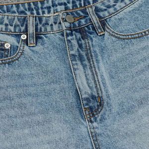 Pantalones cortos vaqueros con diamantes de imitación para hombre de diseño personalizado estilo Hip Hop pantalones cortos de mezclilla lavados desgastados de cintura media - Product Image 4