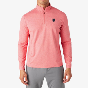 T-shirt actif à col montant avec poche pour homme Tissu tricoté Respirant Sporty Solid Pattern Fit Blank Design - Product Image 4