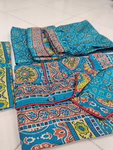 Conjunto de pijama Sari de poliéster ligero hecho a mano para mujer con cierre de cintura elástica para ropa de noche de otoño - Product Image 6