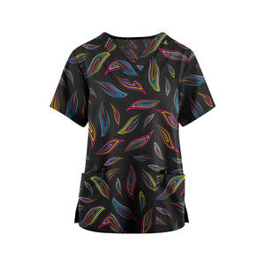 Camiseta de Belleza de la Mejor Calidad para Mujer, Uniforme de Trabajo Elegante para Salón de Belleza con Bolsillo Opcional - Product Image 1