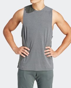 Camiseta sin mangas de entrenamiento para hombre de alto rendimiento con camisa de tela que absorbe la humedad Ideal para entrenamiento y Fitness Color gris - Product Image 3