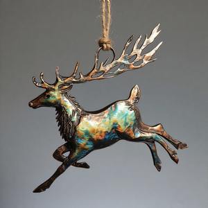 WinterPrance Pièce murale suspendue en forme de renne pour décoration de maison festive Sculpture de Noël pour expositions saisonnières - Product Image 5