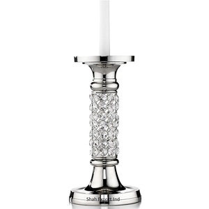 Pièce maîtresse de table de bougeoir de pilier haut en cristal argenté pour la maison et les lumières de mariage décoration bougeoir - Product Image 1
