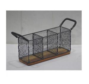 ผู้ถือช้อนส้อมโลหะในสามด้านใหม่ลวดตาข่ายแคดดี้สำหรับช้อนและอื่นๆใช้ผู้ถือช้อนส้อมโลหะใหม่ในราคาขายส่ง - Product Image 5