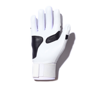 Gants de frappeur de baseball antidérapants en cuir de vachette de combinaison de couleur blanche et noire de nouveau design - Product Image 2