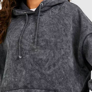 New Trendy Women Clothing Customized Size Hoodies Cotton Polyester Casual Style Acid <b>Wash</b> Hoodies <b>For</b> <b>Sale</b> - Product Image 4