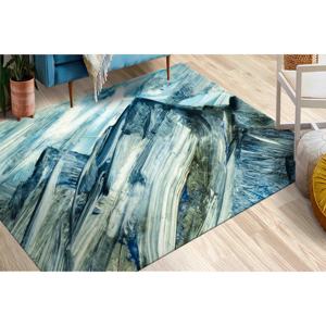 Alfombra con Diseño Abstracto de Montaña: Alfombra Antideslizante para Mascotas, Alfombra de Chenilla - Product Image 1