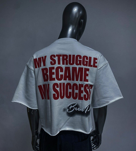 เสื้อยืดผู้ชายผ้าใยไผ่100% ล่าสุด OEM OEM โลโก้และป้าย300GSM ผ้าเฟรนช์เทอร์รี่ - Product Image 2