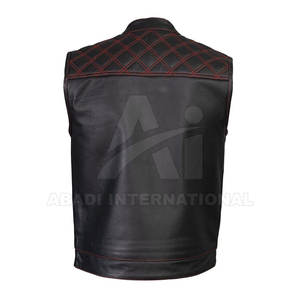 Meilleure édition nouvelle qualité à bas taux hommes gilet en cuir nouveau Design demande du client hommes gilet en cuir - Product Image 3