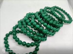 Pulsera de Jade Verde, Cuentas de Piedras Preciosas Naturales de Primera Calidad, Joyería de Cristal Elástica, Símbolo de Suerte, Prosperidad y Armonía - Product Image 5
