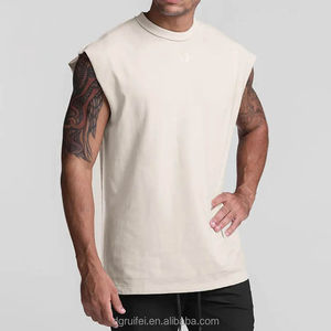 Vêtements personnalisés marque privée respirant Fitness entraînement hommes t-shirt sans manches surdimensionné coupé Fitness Gym débardeur hommes - Product Image 5
