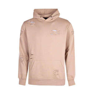 Sweat à capuche unisexe 380Gsm 480 Gsm French Terry Streetwear avec broderie d'appliques Fabricant de qualité Service OEM solide pour l'hiver - Product Image 1