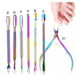 เครื่องดันเล็บสแตนเลสสองหัวอุปกรณ์เสริมความงามศิลปะตกแต่งเล็บดูแลส่วนบุคคล - Product Image 2