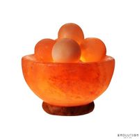 Lampe artisanale élégante bol de sel rose de l'Himalaya sculpté fleur amour et styles de lettres pour cadeau et décoration intérieure de la maison