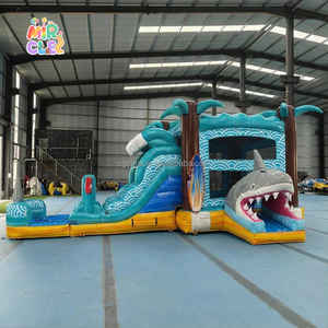 Château Gonflable Commercial Requin avec Toboggan Eau Combo <span class=keywords><strong>Piscine</strong></span> Thème Océan Wet Dry pour <span class=keywords><strong>Location</strong></span> Fêtes Enfants - Product Image 2