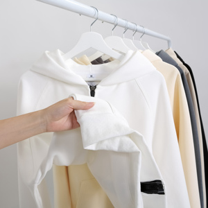 Sweat à capuche unisexe coupe oversize 2024 en coton épais 600 g/m² avec fermeture éclair, coupe-vent, écologique, personnalisable avec logo imprimé en relief - Product Image 2