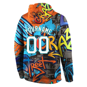 Comprar personalizado 3D impresión completa sublimación 100% poliéster deportes sudaderas con capucha pulóver térmico personalizado nombre del equipo ropa deportiva sudaderas con capucha - Product Image 3