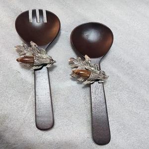 Stylish Cutlery <b>Set</b> <b>Spoons</b> for Kitchenware Home Hotel Dining Table Dinner Unique Natural Wood Flatware Cutlery <b>Spoon</b> & <b>Fork</b> <b>Sets</b> - Product Image 1