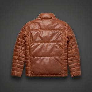 Chaqueta de Invierno Acolchada con Capucha de Cuero de Oveja Genuino, Impermeable y Transpirable para un Calor Confiable y Movimiento Cómodo - Product Image 3