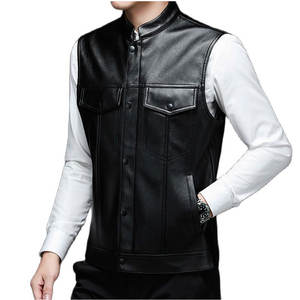 Vente en gros Gilet en cuir de haute qualité pour hommes, col mandarin, coupe-vent, respirant, écologique, séchage rapide, hiver, imperméable - Product Image 3