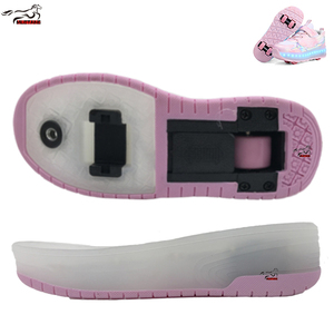 Chaussures <span class=keywords><strong>de</strong></span> skate pour enfants Mustang 2 en 1, convertibles, roues rétractables, semelle lumineuse, ajustement réglable, rose, chaussures décontractées, semelle pour la Turquie - Product Image 1