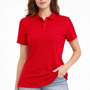 Polo personnalisé pour femme à séchage rapide, respirant, en nylon et élasthanne, coupe ajustée, manches courtes, pour le golf et le sport, tissage tricoté OEM - Product Image 4