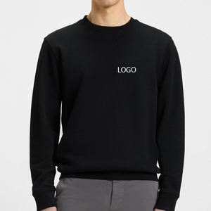 Sweat-shirt pour homme à prix avantageux avec logo personnalisé, modèle 2026, pour les acheteurs en gros et en vrac, couleur unie, manches longues et col rond - Product Image 1