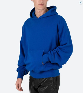 Nouveauté, sweat-shirt à cordon personnalisé avec votre propre logo, bleu, 400 g/m², sweat-shirt vierge, 80 % coton, 20 % polyester, polaire - Product Image 1