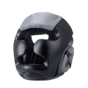 Boxing <b>Head</b> Guard Protective Headgear Black Custom Made Kickboxing Genuine Leather Full Face Boxing <b>Head</b> Guard - Product Image 4