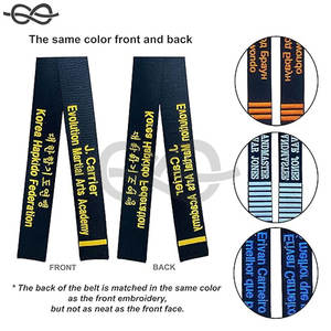 สำหรับผู้ใหญ่เข็มขัดศิลปะการต่อสู้วูซุงใช้ได้ทั้งชายและหญิง Jiu Jitsu คาราเต้เทควันโดแบบออกแบบได้ตามต้องการ - Product Image 4