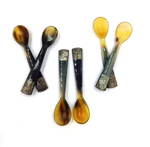 Design fantaisie fait à la main soupe au thé sel lait Condiment mesure noir et marron mélange couleur Mini petit par artisanat croissant - Product Image 2