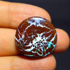 Cabochon d'opale de roche australienne de 52.00 carats pierres précieuses d'opale de Koroit brun chocolat naturel et violet pierres précieuses en vrac - Product Image 2