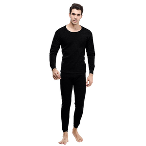 Conjunto completo de ropa interior térmica de manga larga con logotipo personalizado Calzoncillos largos transpirables para hombre - Product Image 2