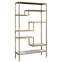 Étagère à livres de luxe en bois et métal pour le bureau et la maison, également utile pour la bibliothèque, étagère moderne pour ranger les livres