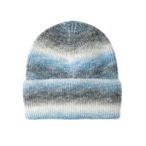 หมวกบีนนี่ถักอบอุ่นสำหรับฤดูหนาวหมวกทรงหัวกะโหลกพิมพ์ลายสีไล่ระดับสีโพลีเอสเตอร์ออกแบบได้ตามต้องการ - Product Image 2