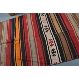 <b>Traditional</b> Red Black Patchwork Wool <b>Rug</b> 4.2 X 12.6 ft Turkish Large Area Rectangle Hallway for Teen Latex for Room Bedside Use - Product Image 5