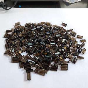 Quartz fumé 12x6mm, baguette, topaze fumée foncée, rectangle, facettes, pierres précieuses en vrac pour bijoux - Product Image 1