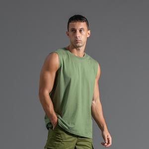 Débardeurs pour hommes en coton respirant tricoté décontracté sans manches Singlet de fitness Musculation Entraînement Gym - Product Image 3