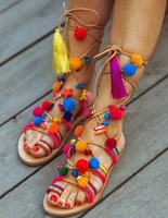 Dernières sandales indiennes tribales artisanales bohèmes, style bohème, spirituelles, Banjara, pour femmes, vente en gros, chaussures pour filles