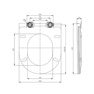 Tapa de inodoro de una pieza en forma de D, de Duroplast blanco brillante, compatible con material plástico - Product Image 3