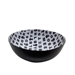 Food Safe Iron Serving Oval <b>Bowl</b> <b>Sticker</b> Enamel & Black Color Dough <b>Bowl</b> for Kitchen & Wedding Decoration - Product Image 2