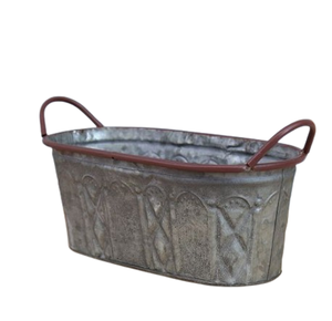 Jardinière galvanisée Décoration intérieure Articles de jardin Seau galvanisé de haute qualité pour fleurs pures avec design robuste - Product Image 4